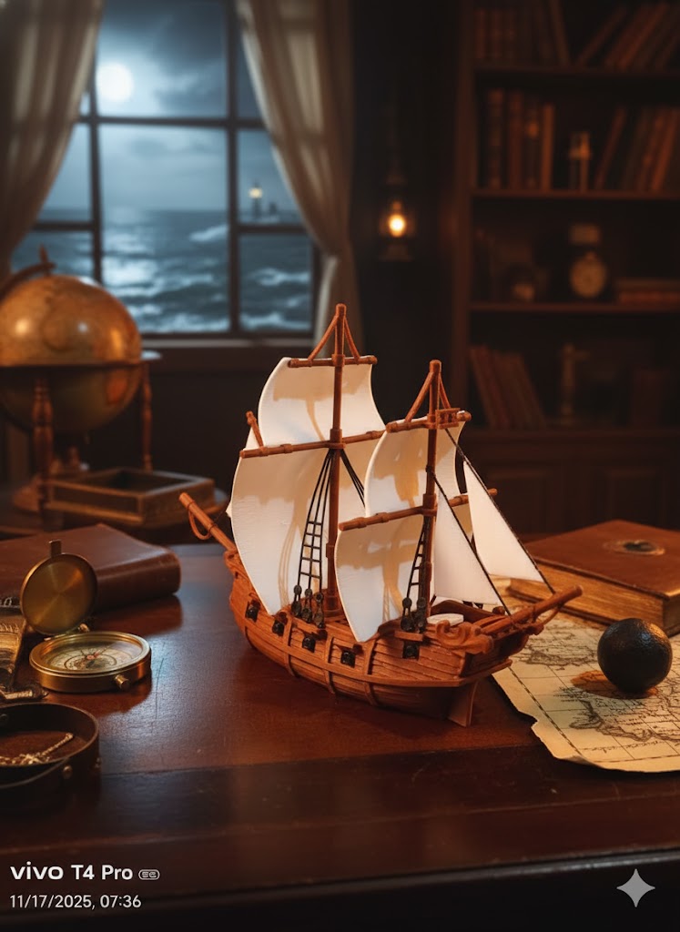 Wooden Ship Replica (3D Printed)